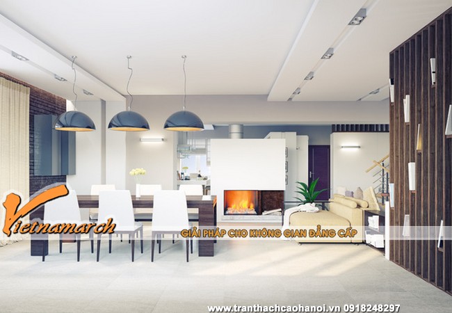 mau tran thach cao dep 2016 cho nhà bếp chung cư