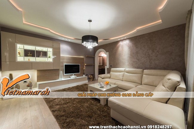 Ý tưởng tạo hình một bông hoa lớn trên tran thach cao 