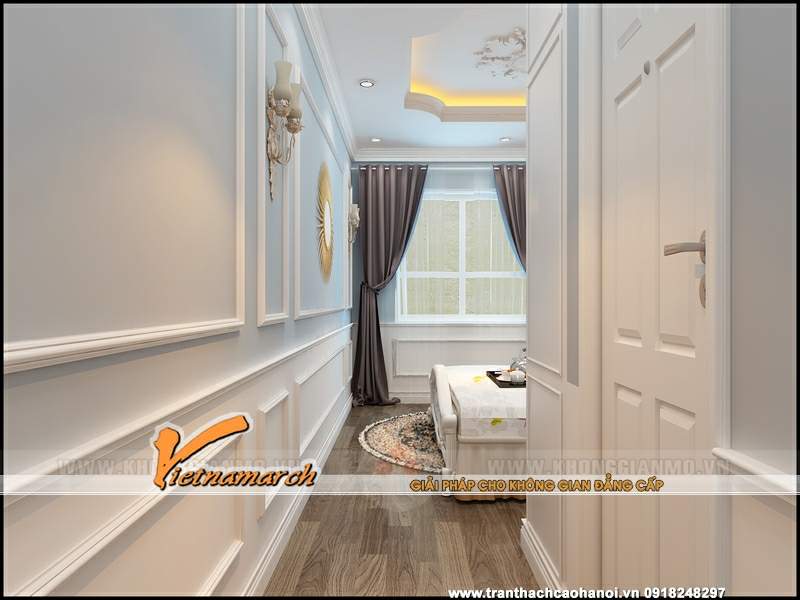 Thiết kế trần thạch cao nhà chị Ngân bán đảo Linh Đàm 13