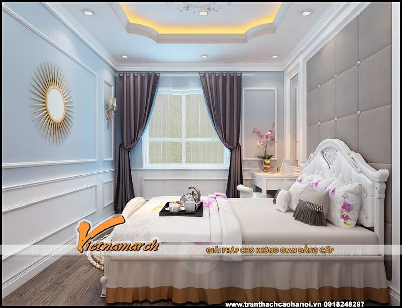 Thiết kế trần thạch cao nhà chị Ngân bán đảo Linh Đàm 14