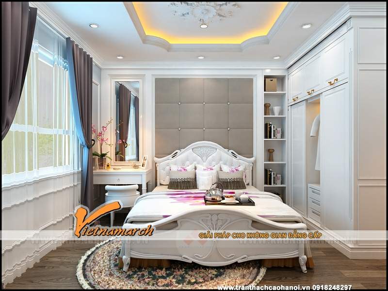 Thiết kế trần thạch cao nhà chị Ngân bán đảo Linh Đàm 15
