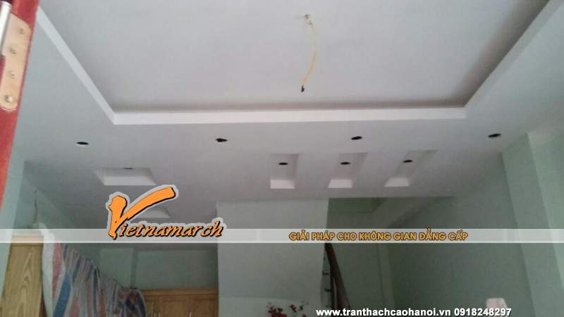 trần thạch cao nhà anh Sơn số 20 ngách 14 ngõ 139 Phùng Khoang 01