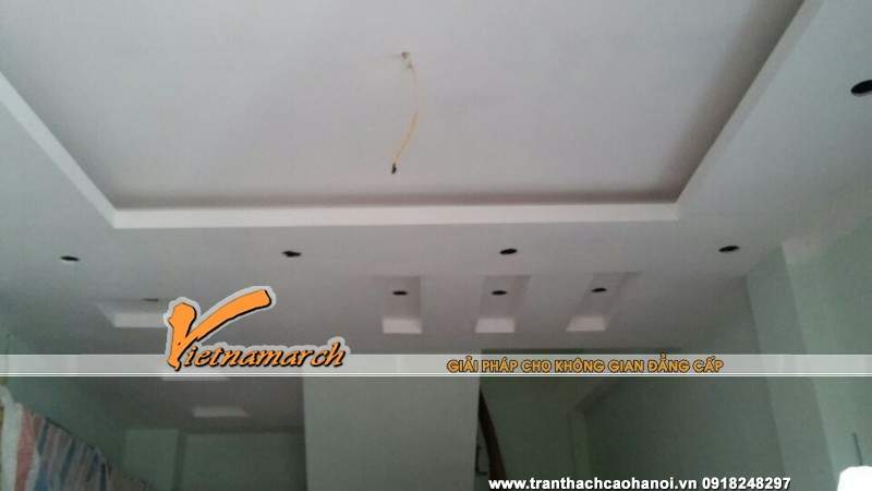 trần thạch cao nhà anh Sơn số 20 ngách 14 ngõ 139 Phùng Khoang 02