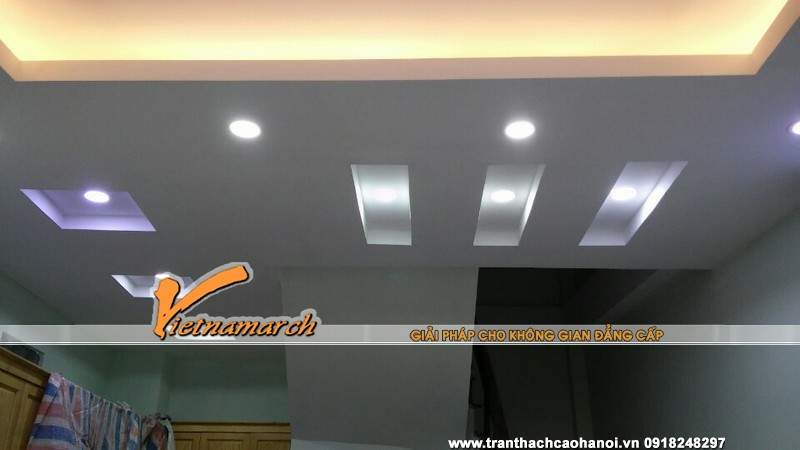 trần thạch cao nhà anh Sơn số 20 ngách 14 ngõ 139 Phùng Khoang 03