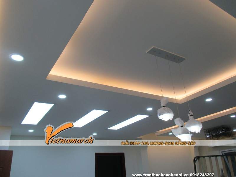 Trần thạch cao nhà anh Quang phòng 1601 HH2D Dương Nội 01