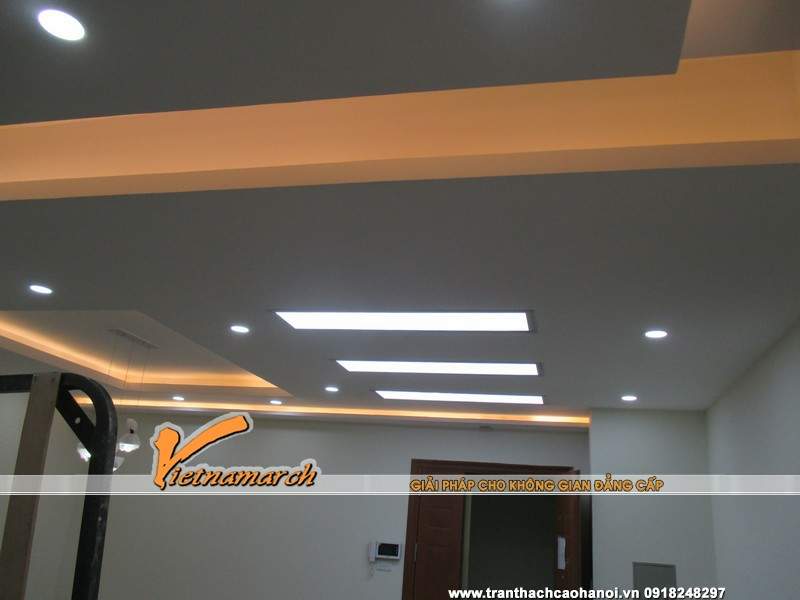 Trần thạch cao nhà anh Quang phòng 1601 HH2D Dương Nội 04