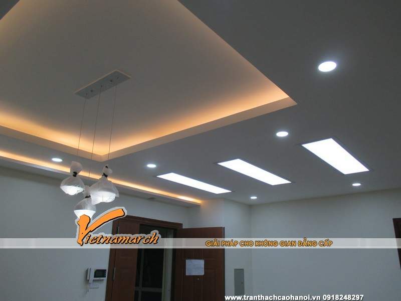 Trần thạch cao nhà anh Quang phòng 1601 HH2D Dương Nội 11