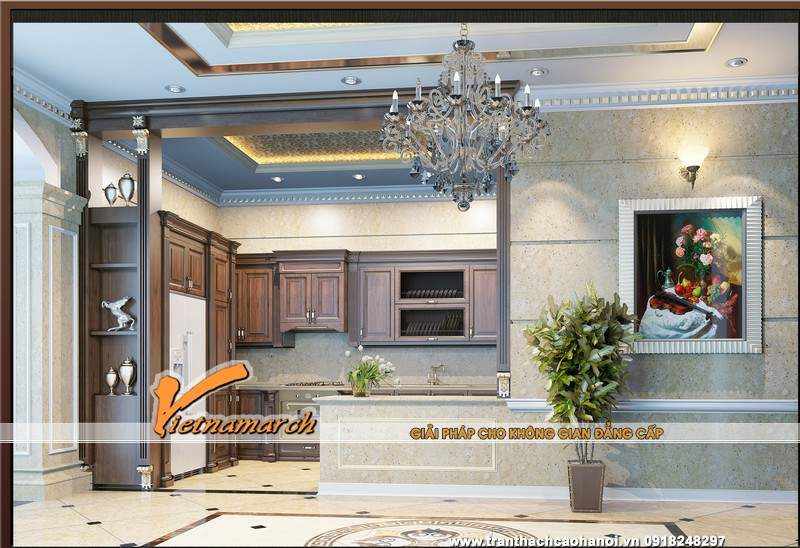  Trần thạch cao cổ điển nhà anh Kiên thành phố Vinh, Nghệ An 02