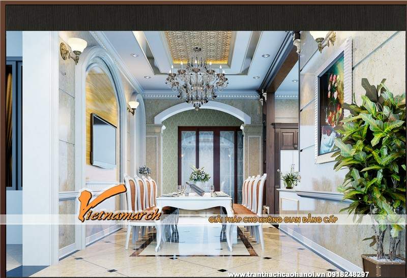  Trần thạch cao cổ điển nhà anh Kiên thành phố Vinh, Nghệ An 04
