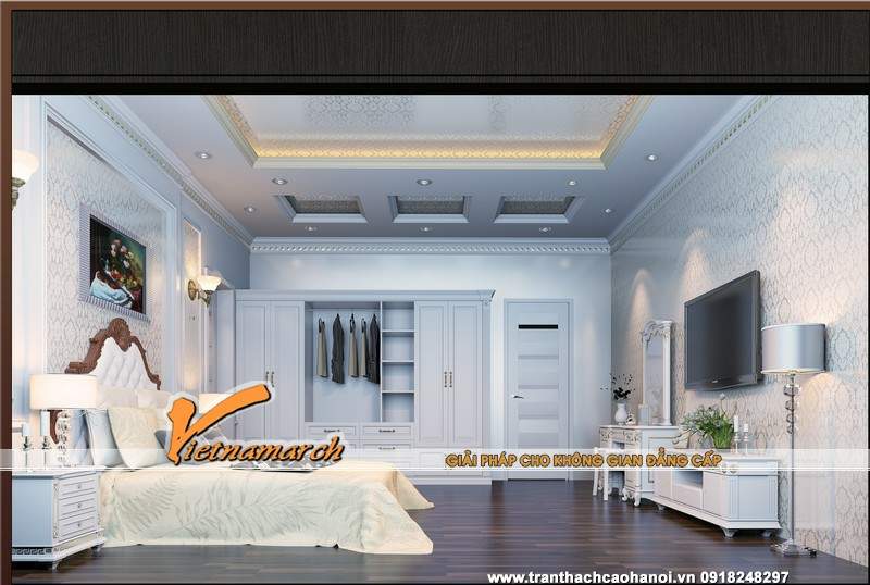  Trần thạch cao cổ điển nhà anh Kiên thành phố Vinh, Nghệ An 06
