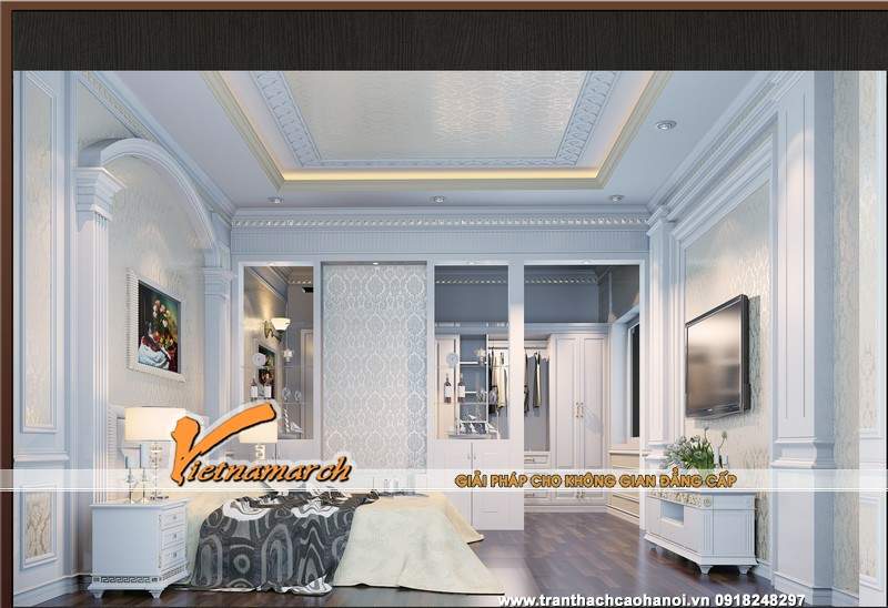  Trần thạch cao cổ điển nhà anh Kiên thành phố Vinh, Nghệ An 09