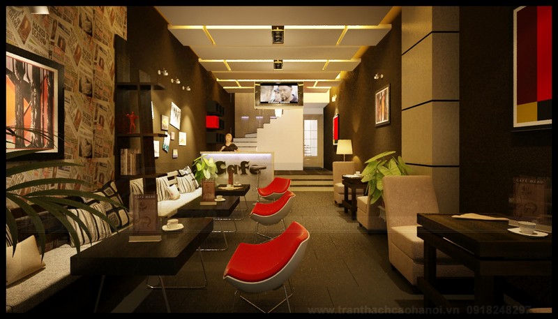 5+mẫu trần thạch cao quán cafe đẹp hiện đại (mà đơn giản)2018