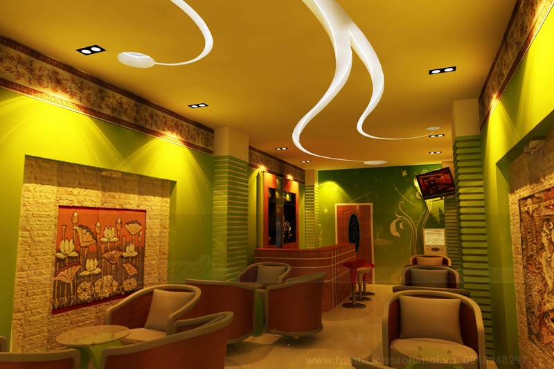 5+mẫu trần thạch cao quán cafe đẹp hiện đại (mà đơn giản)2018