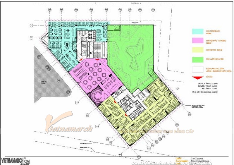 Hình ảnh dự án thiết kế trần nhà văn phòng hiện đại cho tập đoàn Cen Group - CenXspace Novaland