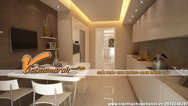 Một thiết kế phù hợp với những phòng bếp bị hạn chế về mặt không gian