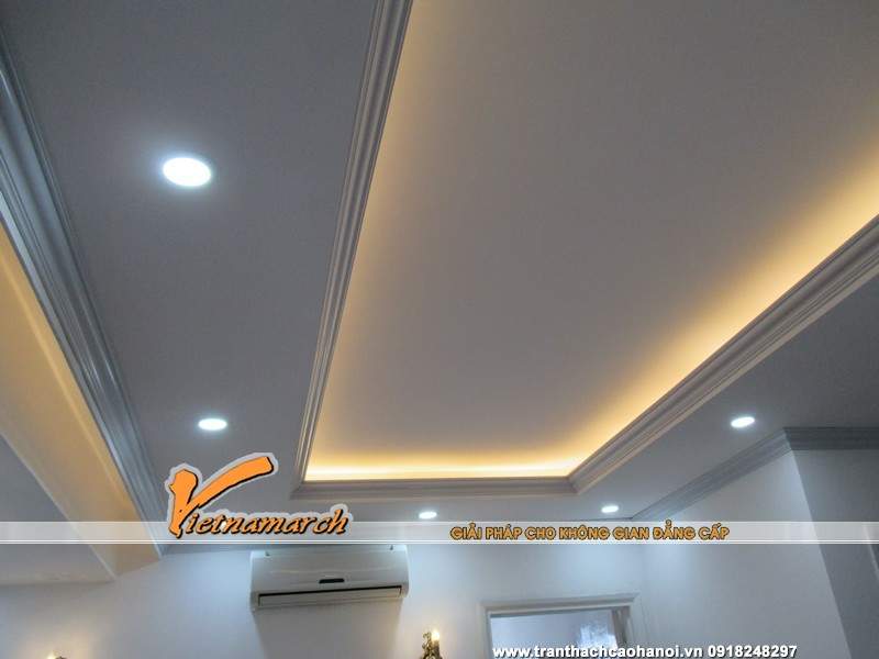 Trần thạch cao nhà chị Ngân phòng 2110 chung cư VP3 Linh Đàm 05