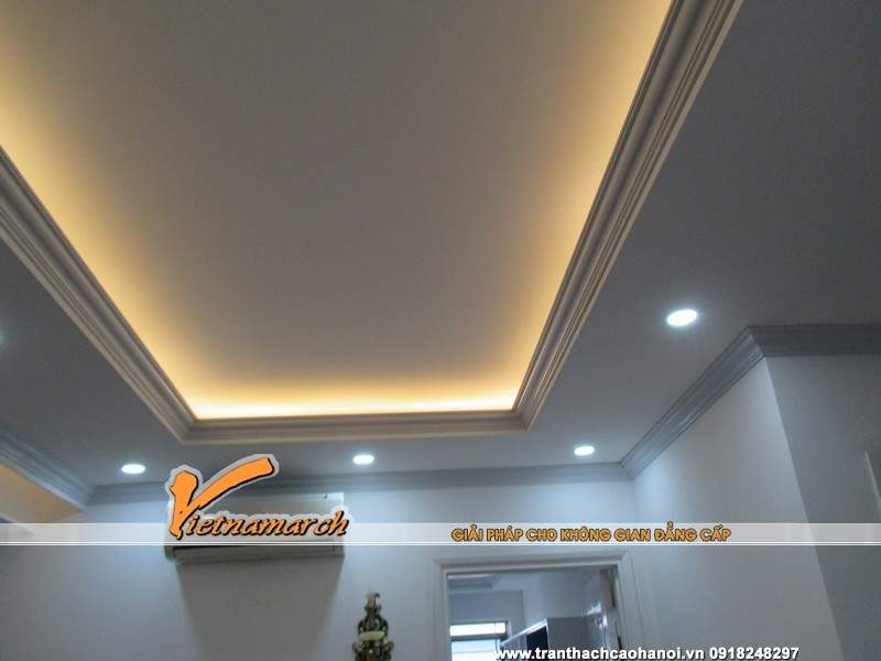 Trần thạch cao nhà chị Ngân phòng 2110 chung cư VP3 Linh Đàm 06