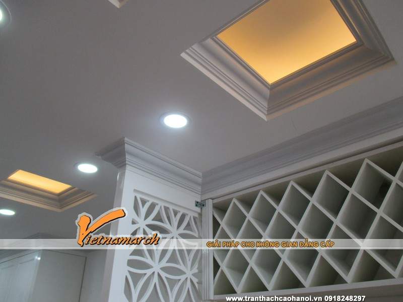 Trần thạch cao nhà chị Ngân phòng 2110 chung cư VP3 Linh Đàm 10