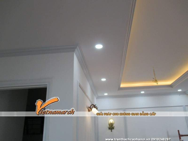 Trần thạch cao nhà chị Ngân phòng 2110 chung cư VP3 Linh Đàm 14