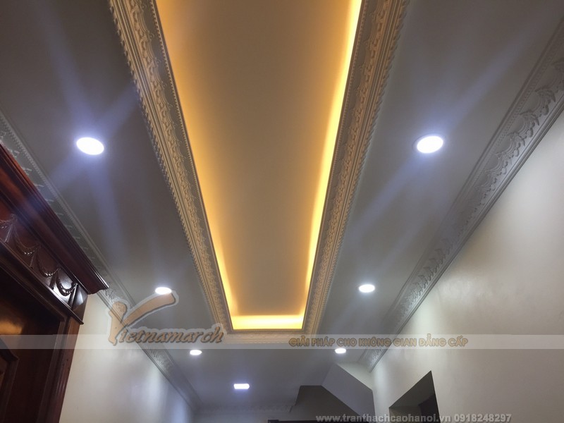 Thi công hoàn thiện trần và đèn cho nhà anh Vượng - Tp Giao Lưu