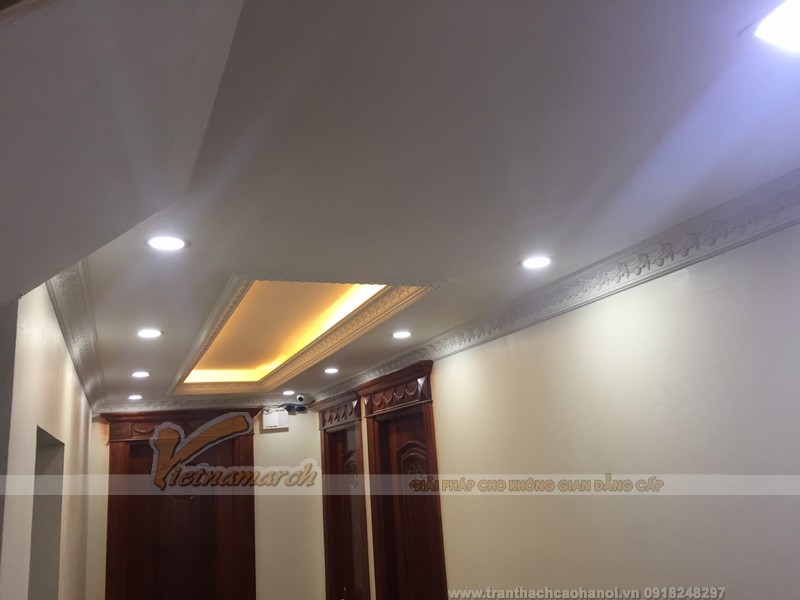 Thi công hoàn thiện trần và đèn cho nhà anh Vượng - Tp Giao Lưu
