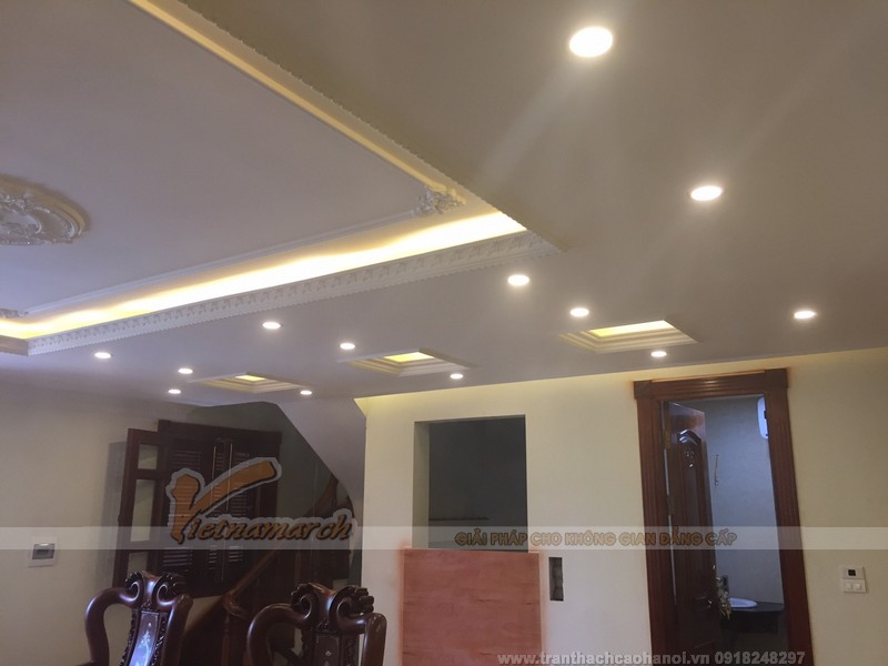 Thi công hoàn thiện trần và đèn cho nhà anh Vượng - Tp Giao Lưu