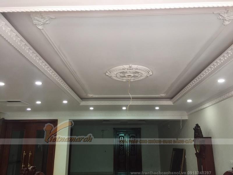 Thi công hoàn thiện trần và đèn cho nhà anh Vượng - Tp Giao Lưu