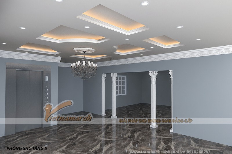 Thiết kế trần thạch cao cho nhà anh Vượng - TP Giao Lưu