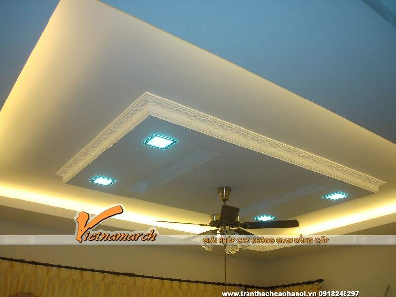 Mẫu trần thạch cao phòng khách 04