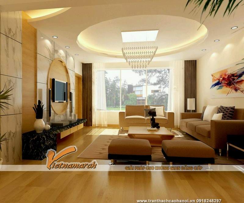 12 mẫu trần thạch cao cổ điển - xu hướng thiết kế trần đẹp  02