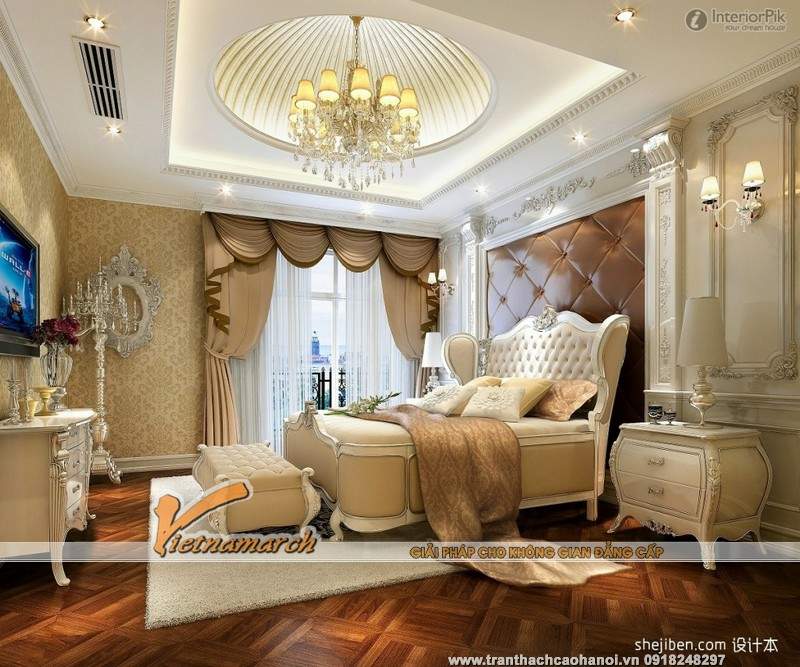 12 mẫu trần thạch cao cổ điển - xu hướng thiết kế trần đẹp  05