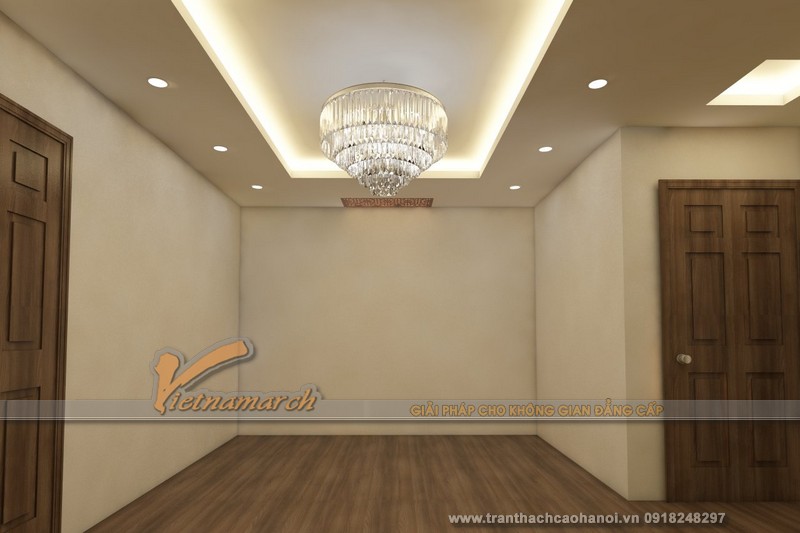 Phối cảnh 3D trần thạch cao phòng khách 01