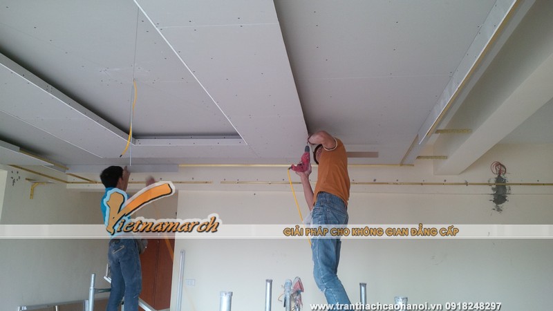 Mọi công trình trần thạch cao được hoàn hảo dưới bàn tay của những người thợ có tay nghề cao