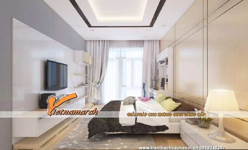 Mẫu trần thạch cao phòng ngủ đẹp 02