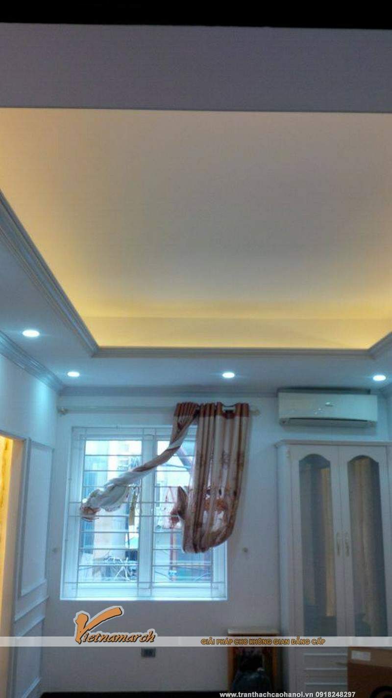 Trần thạch cao, hệ thống chiếu sáng, đèn led âm trần, đèn chùm được hoàn thiện 