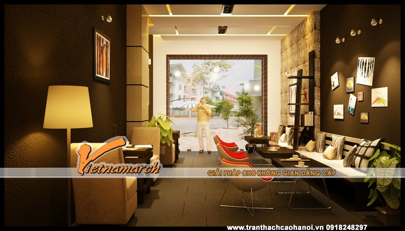 Trần thạch cao chia ô đơn giản mà hiện đại