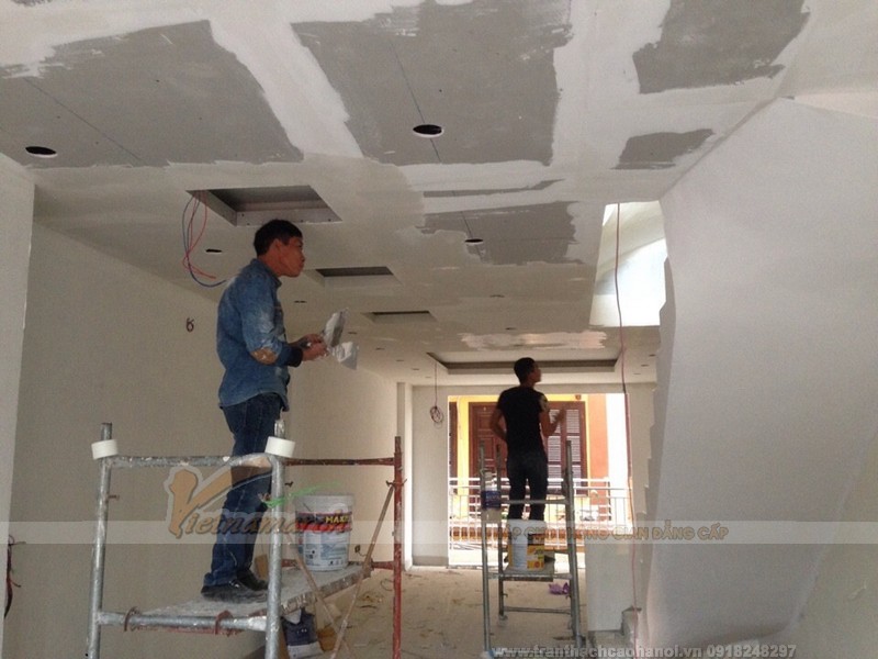  Thi công trần thạch cao - tại Lê Văn Lương
