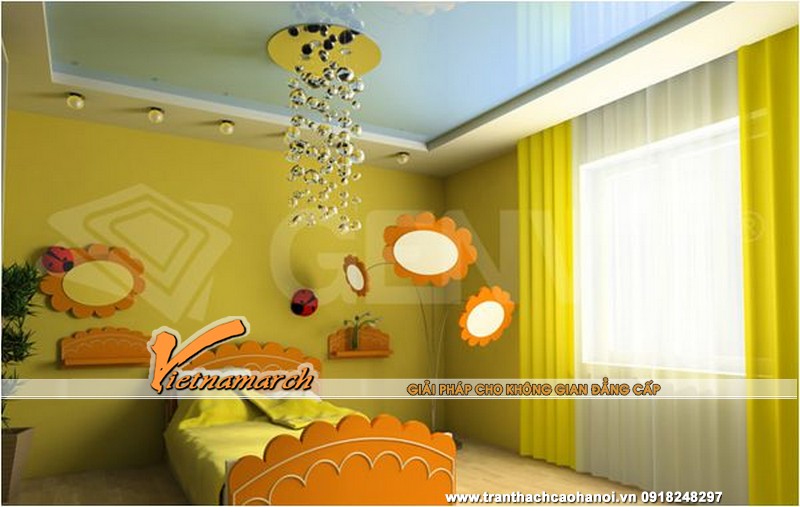  Gợi ý các mẫu trần thạch cao phòng ngủ của bé đã thi công tại Cần Thơ
