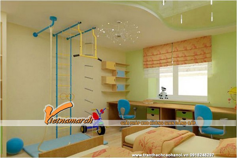  Gợi ý các mẫu trần thạch cao phòng ngủ của bé đã thi công tại Cần Thơ