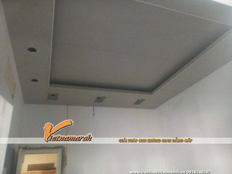 Hoàn thiện tran thach cao và sơn bả cho phòng khách