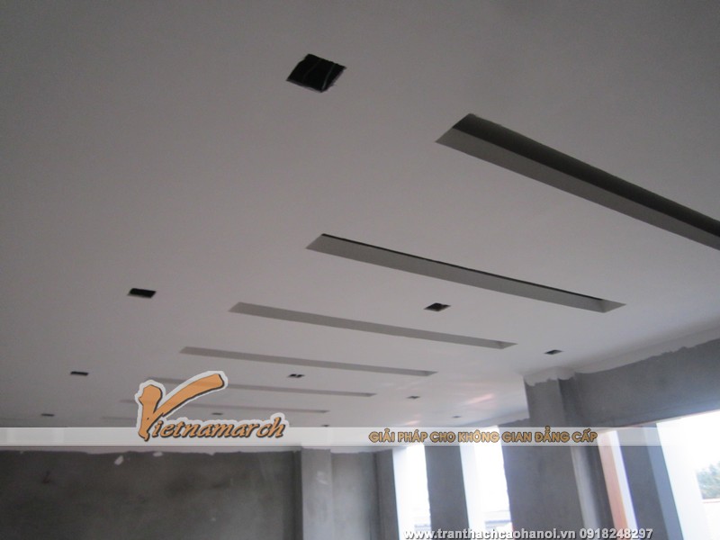 Thi công làm trần thạch cao và sơn bả hoàn thiện cho nhà anh Phương - Khâm Thiên