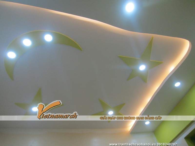 Hoàn thiện Đèn âm trần và tạo hình đẹp mắt từ thạch cao