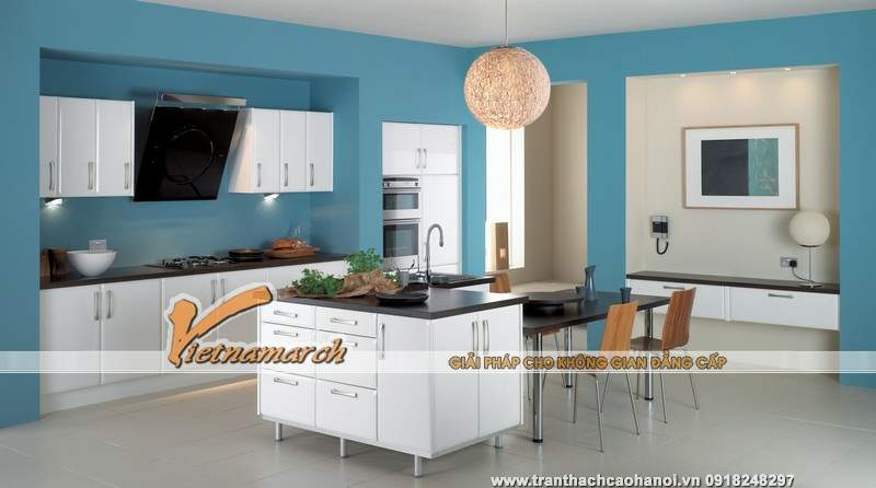 Thiết kế đèn thả đẹp cho không gian phòng bếp 09