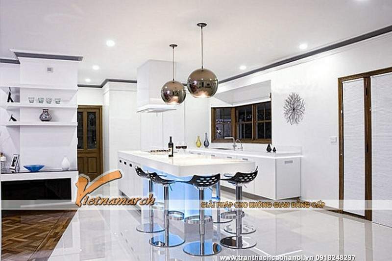 Thiết kế đèn thả đẹp cho không gian phòng bếp 10