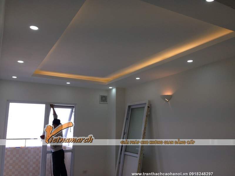 Hoàn thiện hệ trần thạch cao phòng ngủ