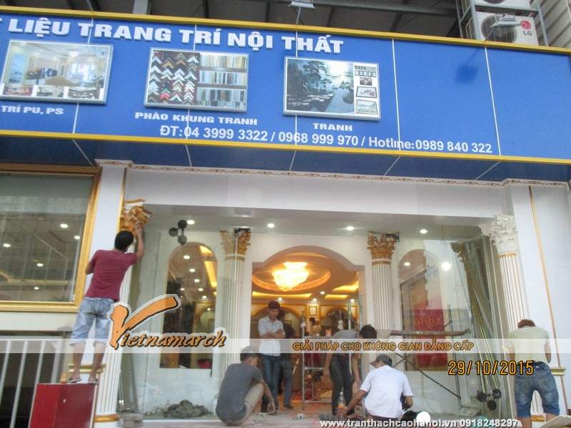 Hoàn thiện trần thạch cao showroom số 69 Lê Văn Lương