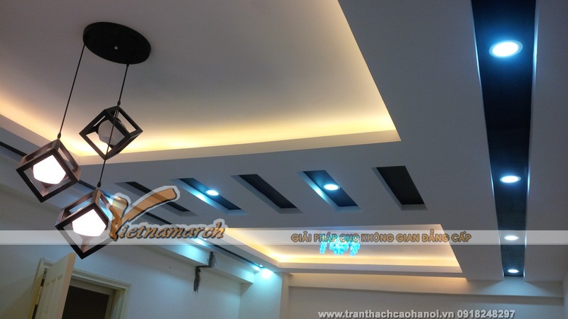 Hoàn thiện trần thạch cao nhà anh Dũng - Chung cư XPHomes Tân Tây Đô