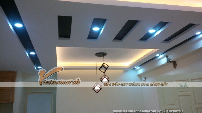 Hoàn thiện trần thạch cao nhà anh Dũng - Chung cư XPHomes Tân Tây Đô