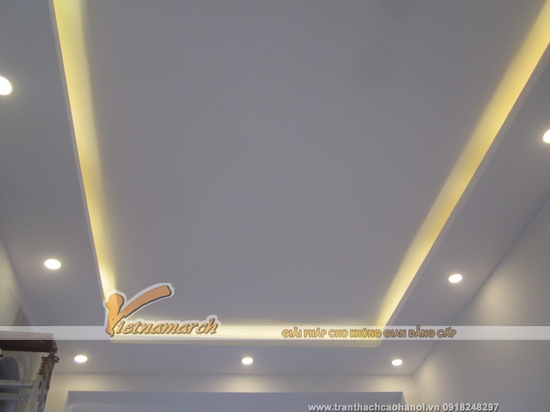 Hoàn thiện trần thạch cao và lắp đặt đèn điện âm trần