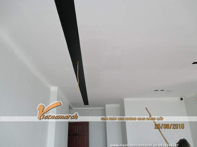 Thi công làm trân thạch cao cho nhà anh Nghĩa tại Tây Mỗ 10